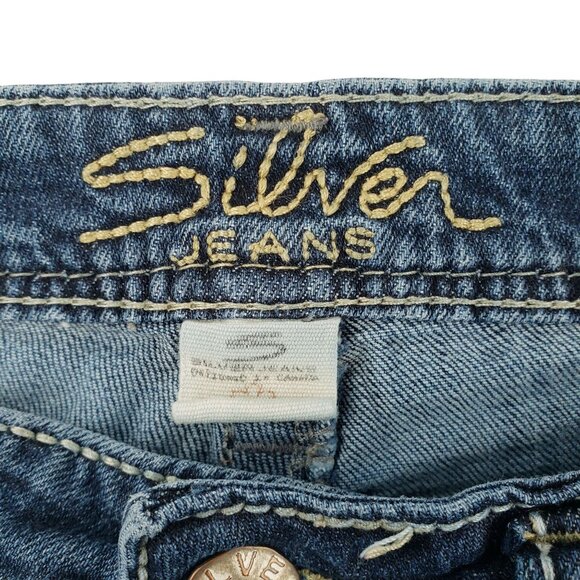 Silver Jeans Co Jeans Women 29x33 Aiko Bootcut Embroidered Whiskered Low Rise - Picture 6 of 15